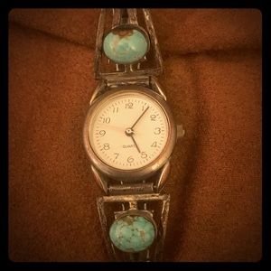 Turquoise Navajo Watch- 925 silver
